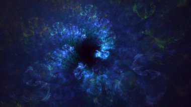 3B soyut renkli fraktal ışık arkaplanı oluşturma