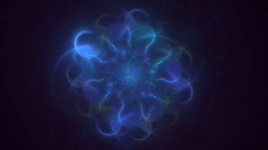 3B soyut renkli fraktal ışık arkaplanı oluşturma