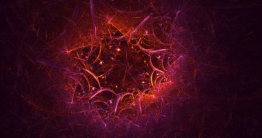 Soyut çok renkli fraktal ışık arkaplanı 3B görüntüleme