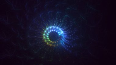 3B soyut renkli fraktal ışık arkaplanı oluşturma