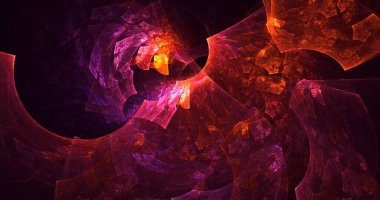 3B soyut renkli fraktal ışık arkaplanı oluşturma