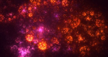 3B soyut renkli fraktal ışık arkaplanı oluşturma