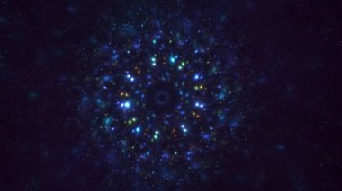 3B soyut renkli fraktal ışık arkaplanı oluşturma