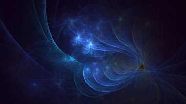 3B soyut renkli fraktal ışık arkaplanı oluşturma