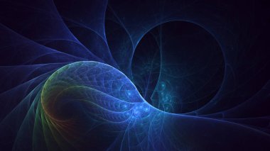 Soyut çok renkli fraktal ışık arkaplanı 3B görüntüleme