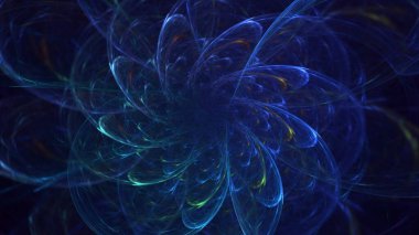 Soyut çok renkli fraktal ışık arkaplanı 3B görüntüleme