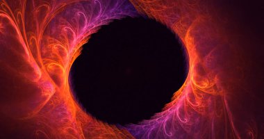 Soyut çok renkli fraktal ışık arkaplanı 3B görüntüleme