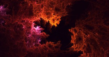 Soyut çok renkli fraktal ışık arkaplanı 3B görüntüleme