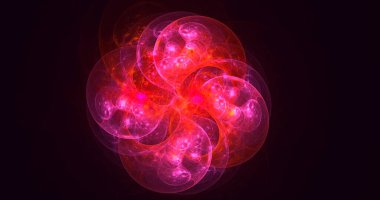 Soyut çok renkli fraktal ışık arkaplanı 3B görüntüleme