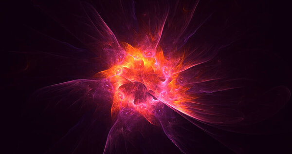 3D рендеринг абстрактного многоцветного фрактального фона