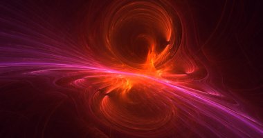 3B soyut renkli fraktal ışık arkaplanı oluşturma