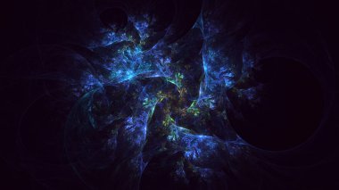 3B soyut renkli fraktal ışık arkaplanı oluşturma