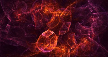 3B soyut renkli fraktal ışık arkaplanı oluşturma