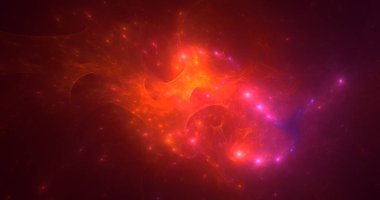 3B soyut renkli fraktal ışık arkaplanı oluşturma