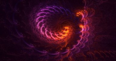 3B soyut renkli fraktal ışık arkaplanı oluşturma