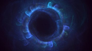 3B soyut renkli fraktal ışık arkaplanı oluşturma