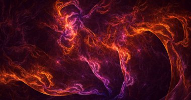 3B soyut renkli fraktal ışık arkaplanı oluşturma