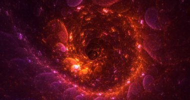 3B soyut renkli fraktal ışık arkaplanı oluşturma