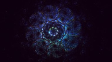 3B soyut renkli fraktal ışık arkaplanı oluşturma