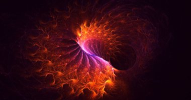 3B soyut renkli fraktal ışık arkaplanı oluşturma