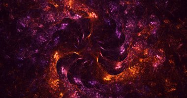 3B soyut renkli fraktal ışık arkaplanı oluşturma
