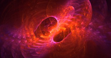 3B soyut renkli fraktal ışık arkaplanı oluşturma