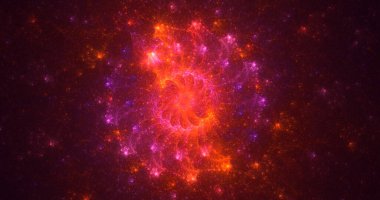 3B soyut renkli fraktal ışık arkaplanı oluşturma