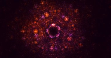 3B soyut renkli fraktal ışık arkaplanı oluşturma