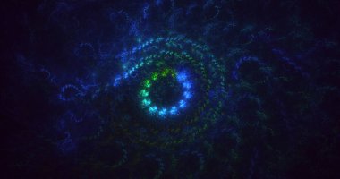 3D, soyut çok renkli teknoloji fraktal ışık arkaplanı oluşturuluyor