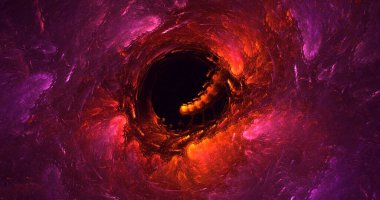 3D, soyut çok renkli teknoloji fraktal ışık arkaplanı oluşturuluyor