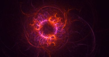 Soyut çok renkli fraktal ışık arkaplanı 3B görüntüleme