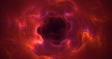 3B soyut renkli fraktal ışık arkaplanı oluşturma