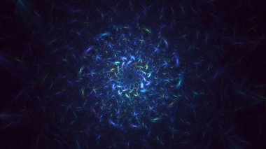 3B soyut renkli fraktal ışık arkaplanı oluşturma