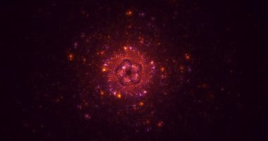 3B soyut renkli fraktal ışık arkaplanı oluşturma