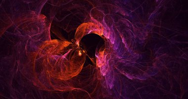 3B soyut renkli fraktal ışık arkaplanı oluşturma