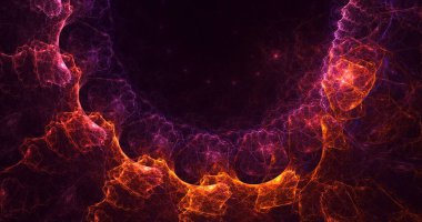 3B soyut renkli fraktal ışık arkaplanı oluşturma