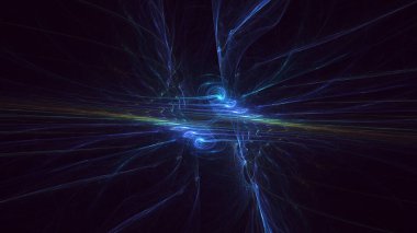 3B soyut renkli fraktal ışık arkaplanı oluşturma