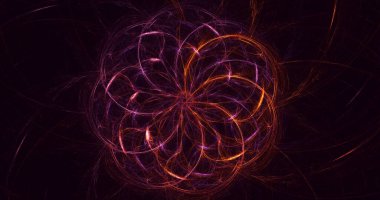 3B soyut renkli fraktal ışık arkaplanı oluşturma