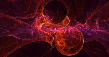 3B soyut renkli fraktal ışık arkaplanı oluşturma