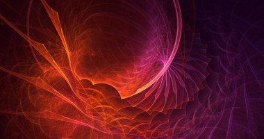 3B soyut renkli fraktal ışık arkaplanı oluşturma