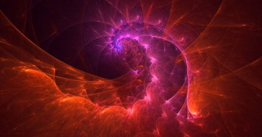 3B soyut renkli fraktal ışık arkaplanı oluşturma