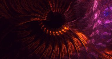 3B soyut renkli fraktal ışık arkaplanı oluşturma