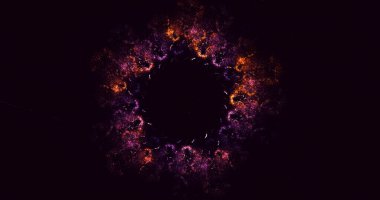 3B soyut renkli fraktal ışık arkaplanı oluşturma