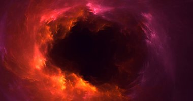 Soyut fraktal ışık arkaplanı 3 boyutlu oluşturuluyor