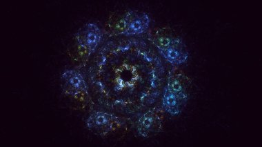 Soyut çember ışık arkaplanı oluşturuluyor