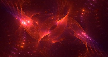 Soyut çok renkli fraktal ışık arkaplanı 3B görüntüleme