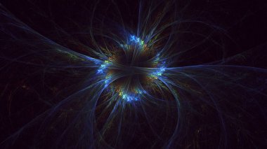 Soyut çok renkli fraktal ışık arkaplanı 3B görüntüleme