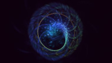 Soyut çember ışık arkaplanı oluşturuluyor