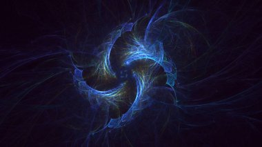 Soyut çok renkli fraktal ışık arkaplanı 3B görüntüleme