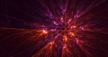 3B soyut renkli fraktal ışık arkaplanı oluşturma